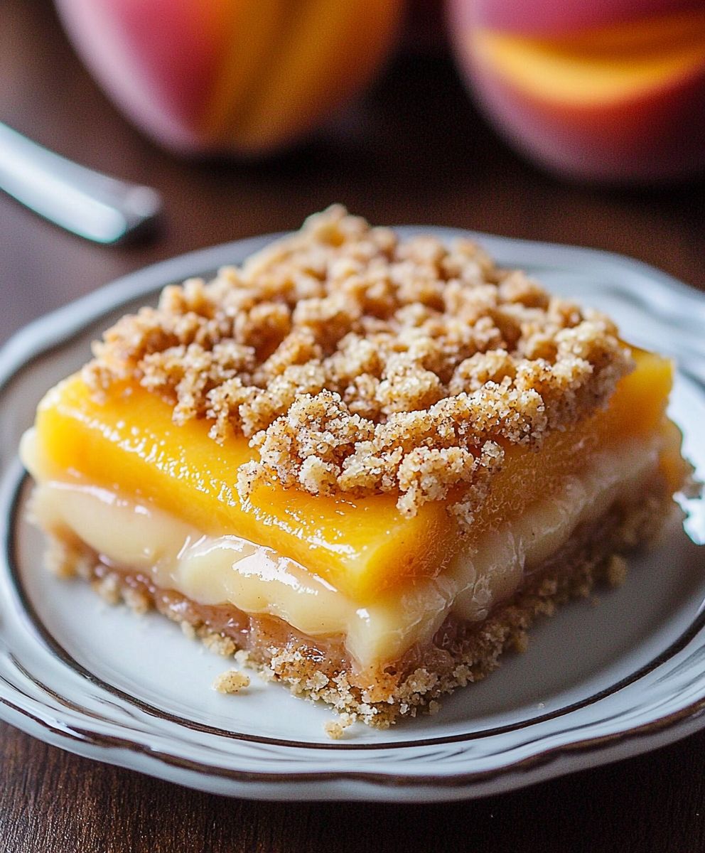 Peach Pie Crumble Bars