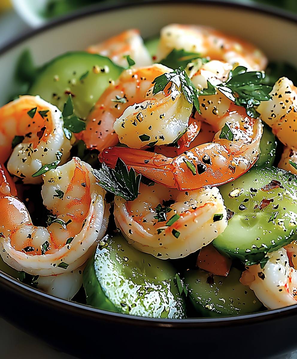 Shrimp cucumber salad