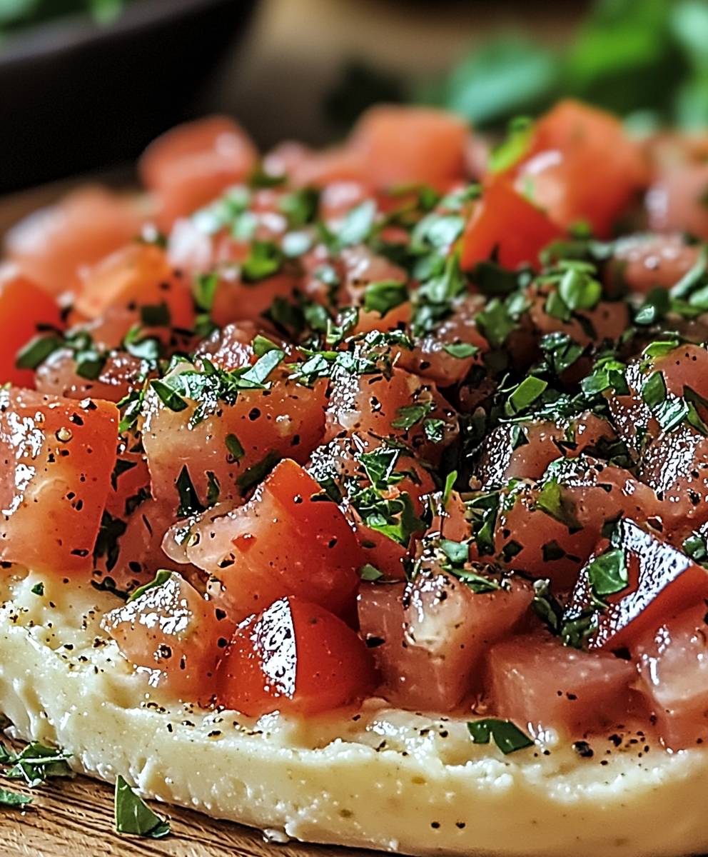 Bruschetta dip appetizer