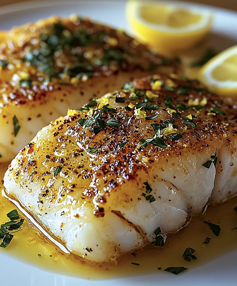 Lemon Butter Baked Cod