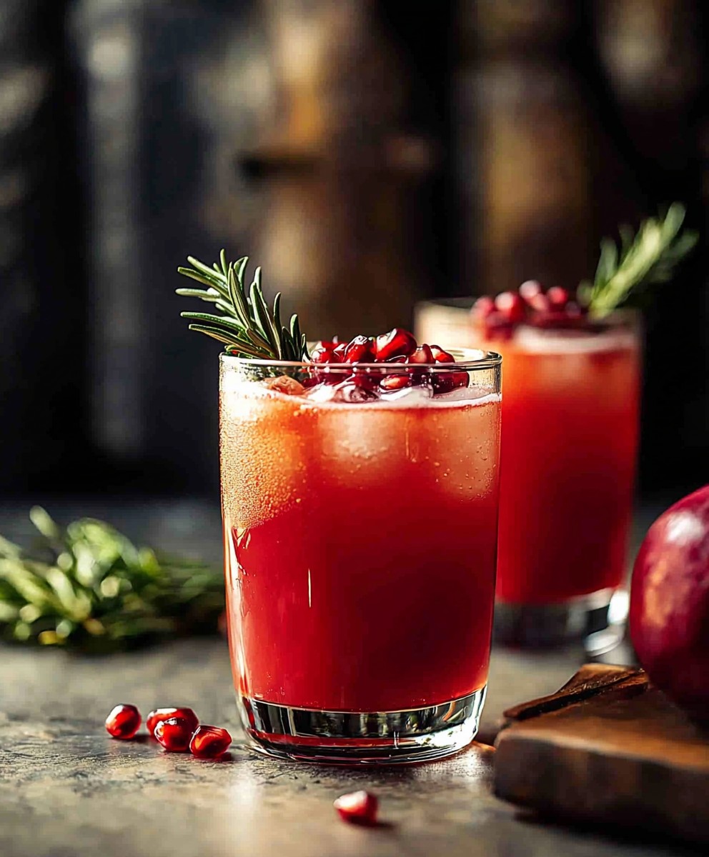 Apple cider pomegranate spritzer