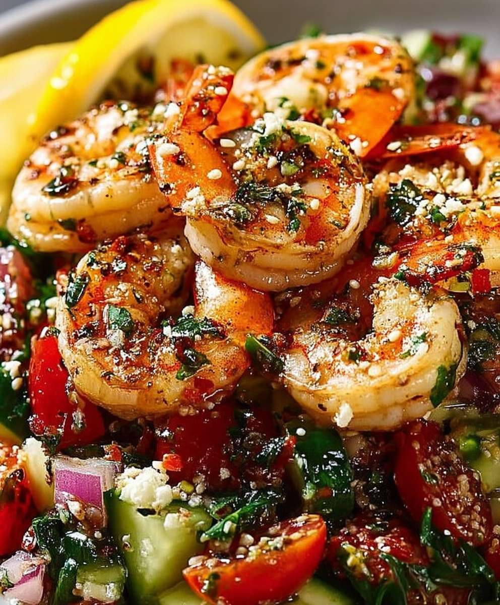 Mediterranean shrimp salad