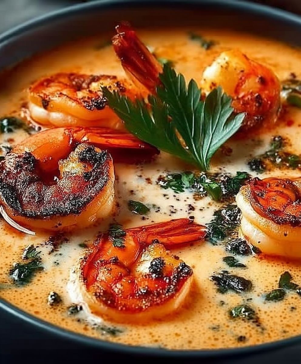 Spicy coconut shrimp soup
