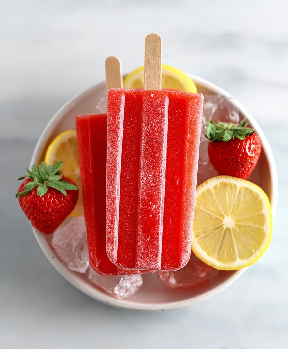 Strawberry Lemonade Popsicles
