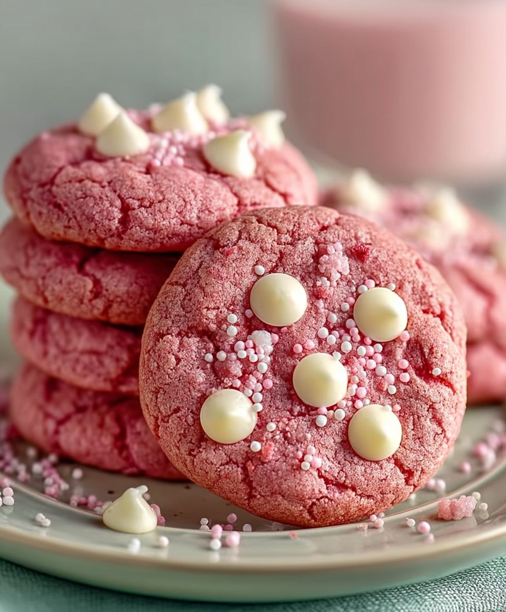 Pink Velvet Cookies