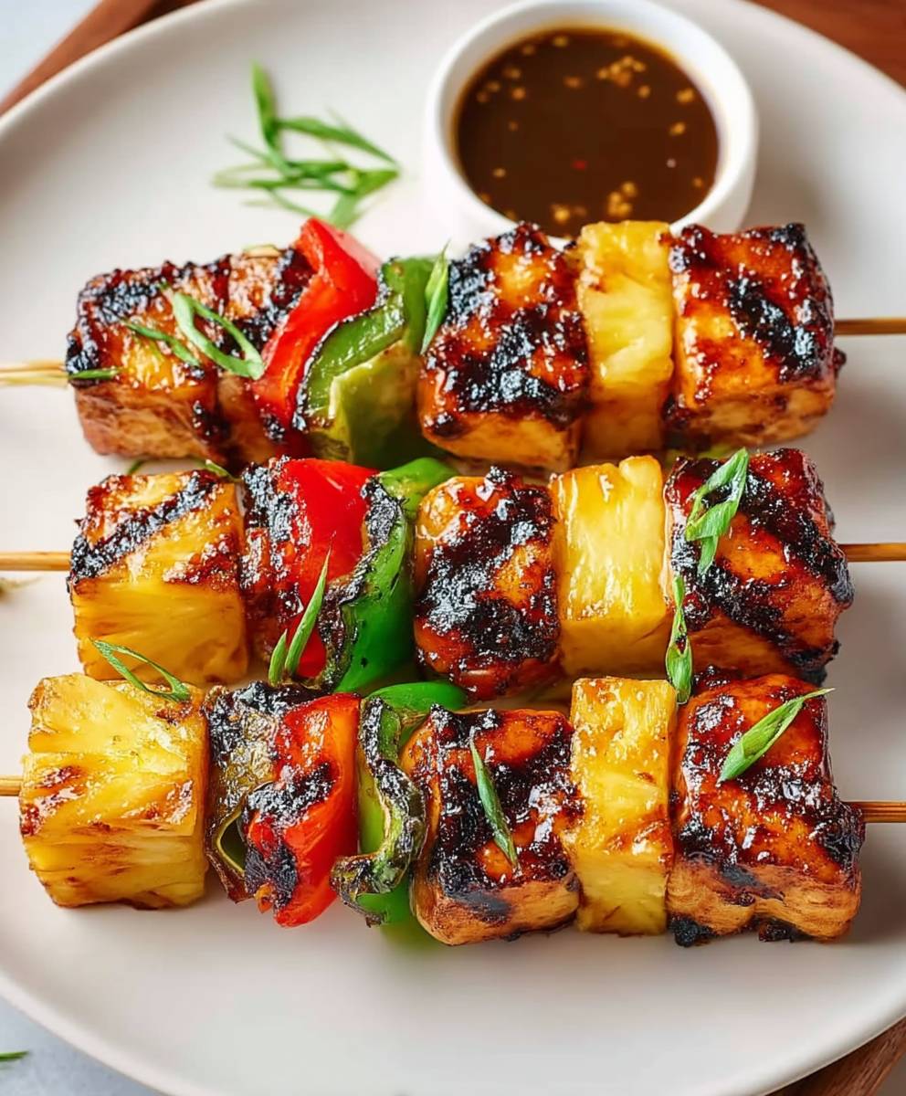 BBQ Pineapple Chicken Kabobs
