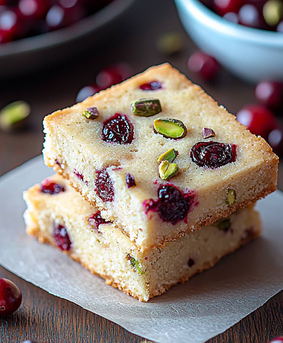 Cranberry Pistachio Shortbread