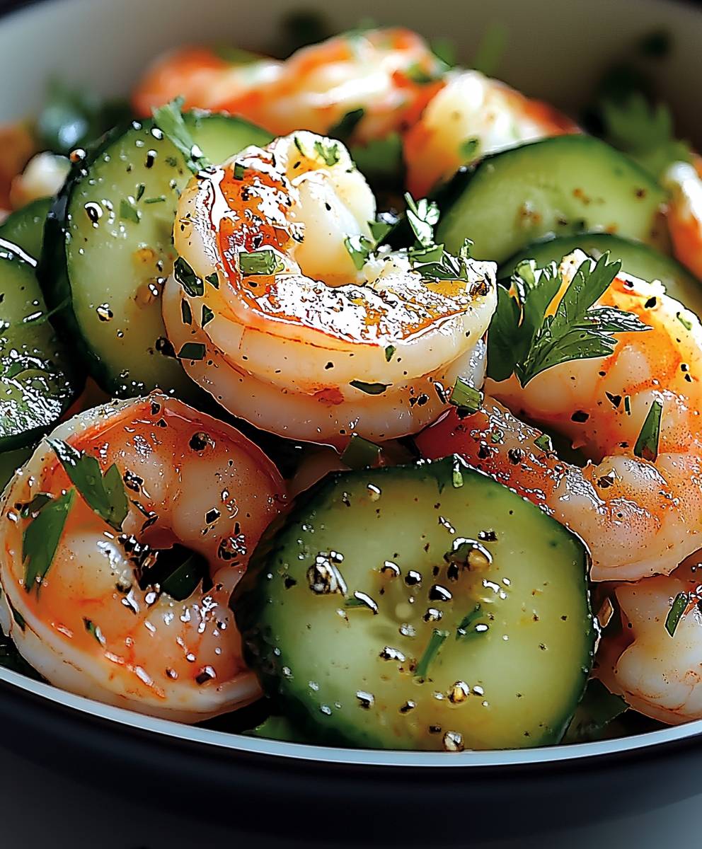 Shrimp cucumber salad
