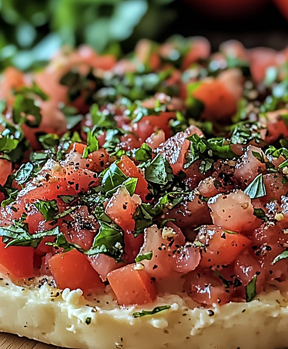 Bruschetta dip appetizer