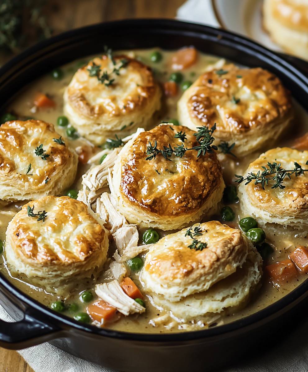 Chicken Pot Pie Biscuits