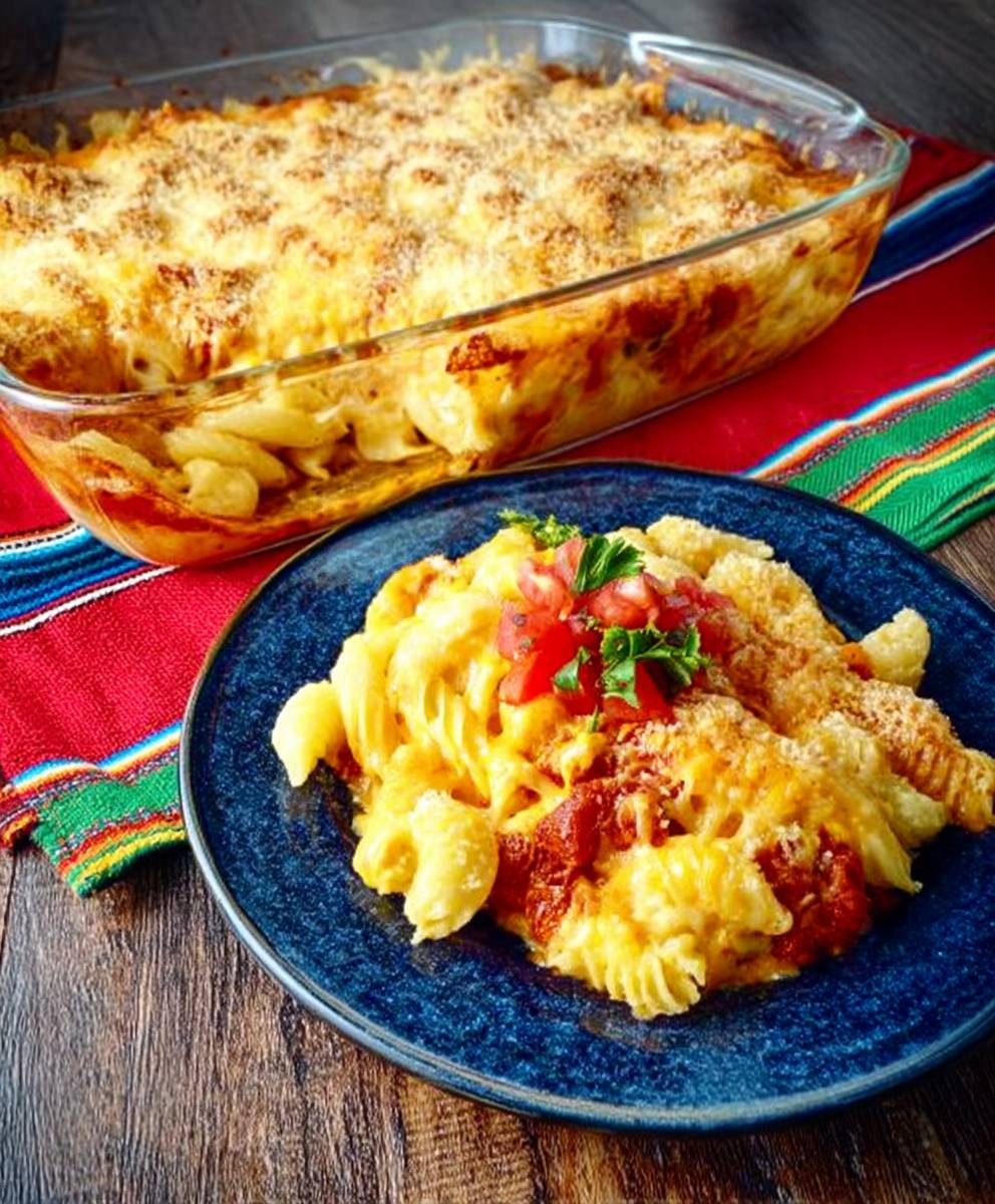 Mexican Mac and Cheese Casserole