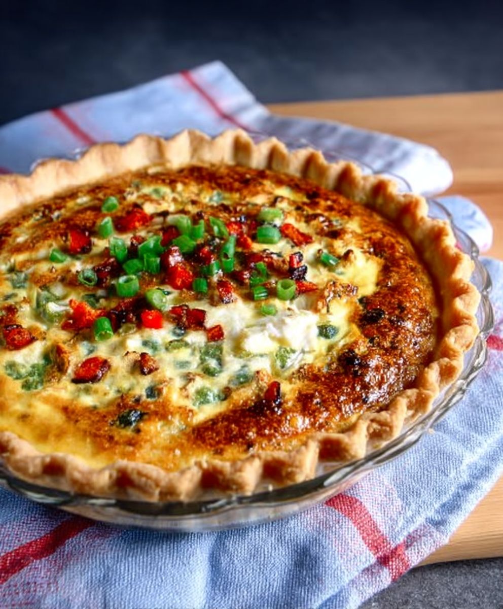 Crab quiche