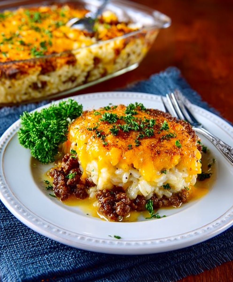 Hamburger rice casserole