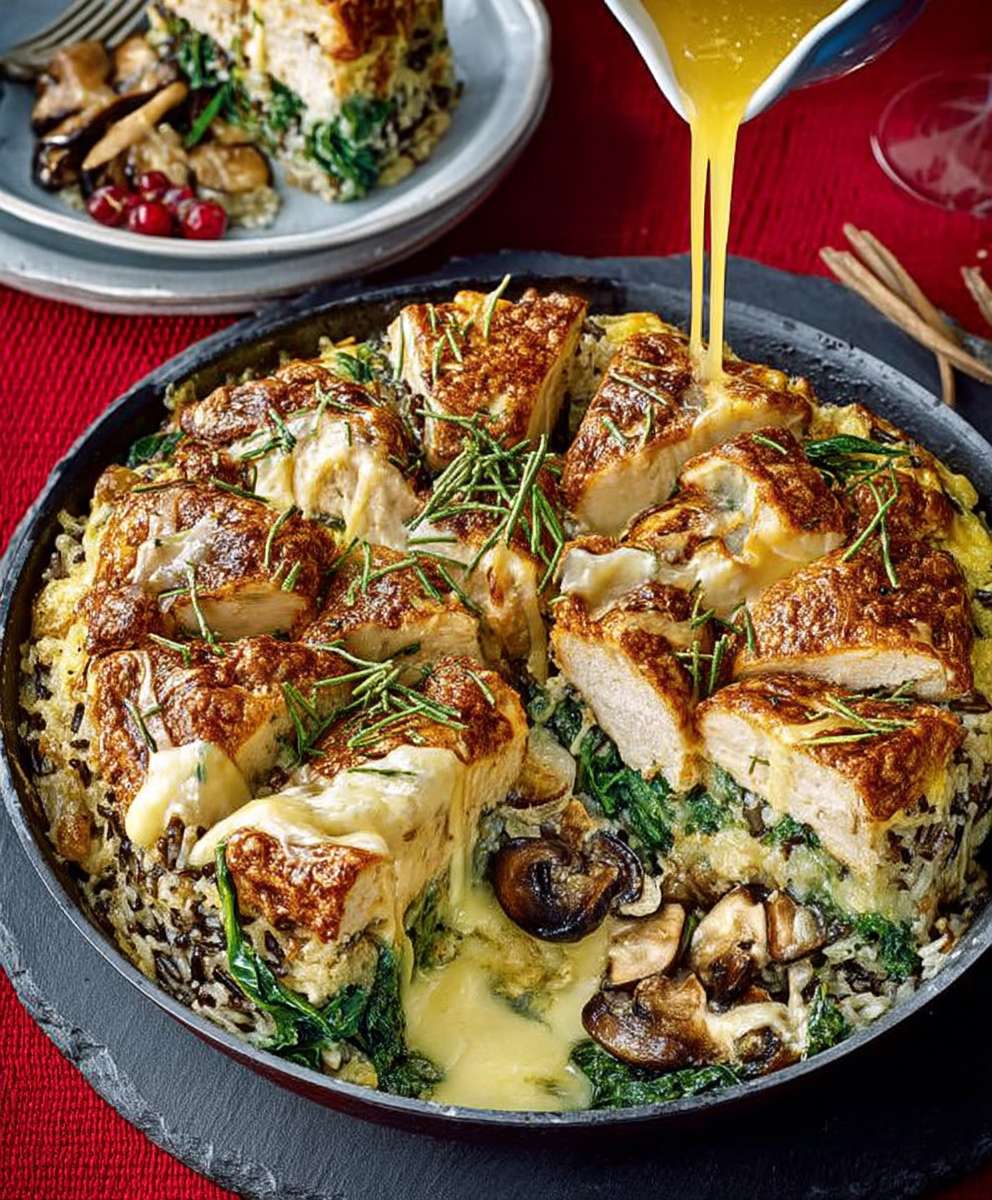 Truffled brie chicken wild rice