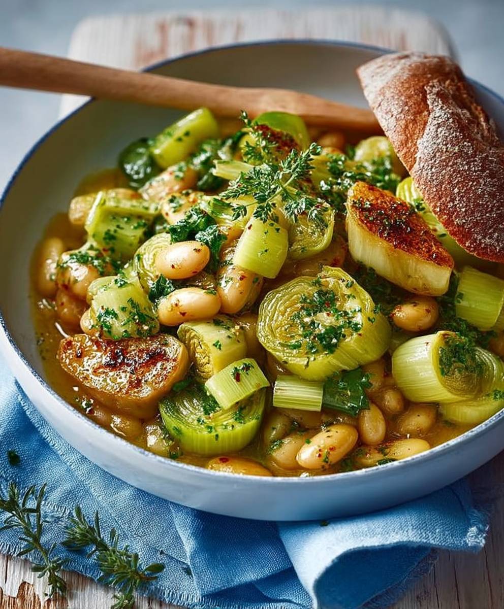 Caramelized Leeks Butter Beans