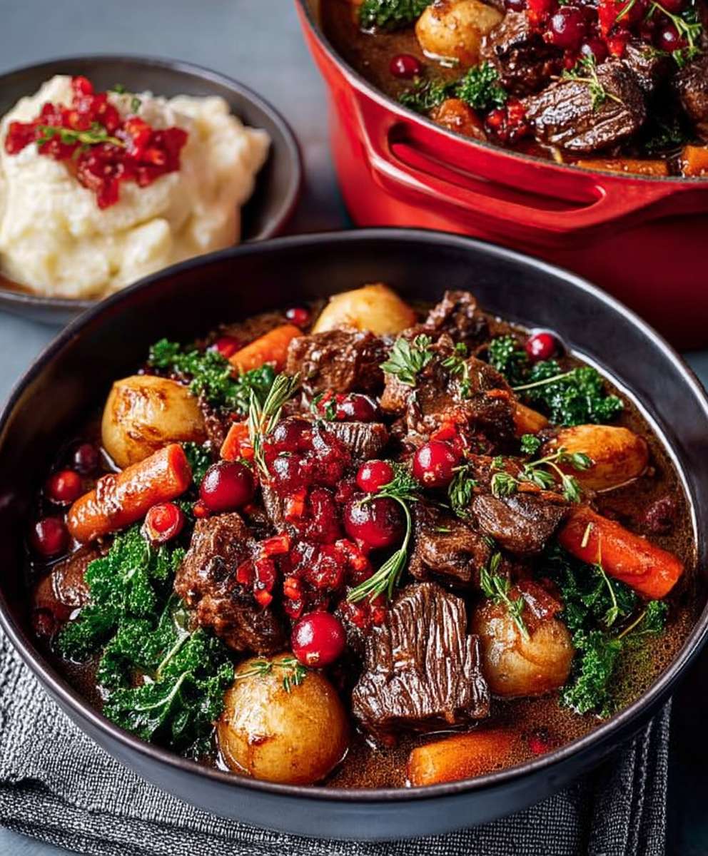 Cinnamon beef stew cranberries