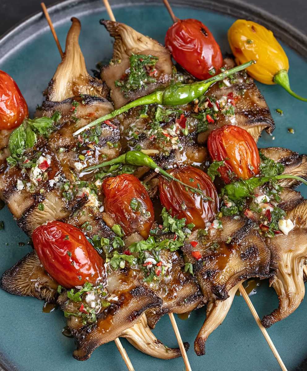 Oyster Mushroom Kebab