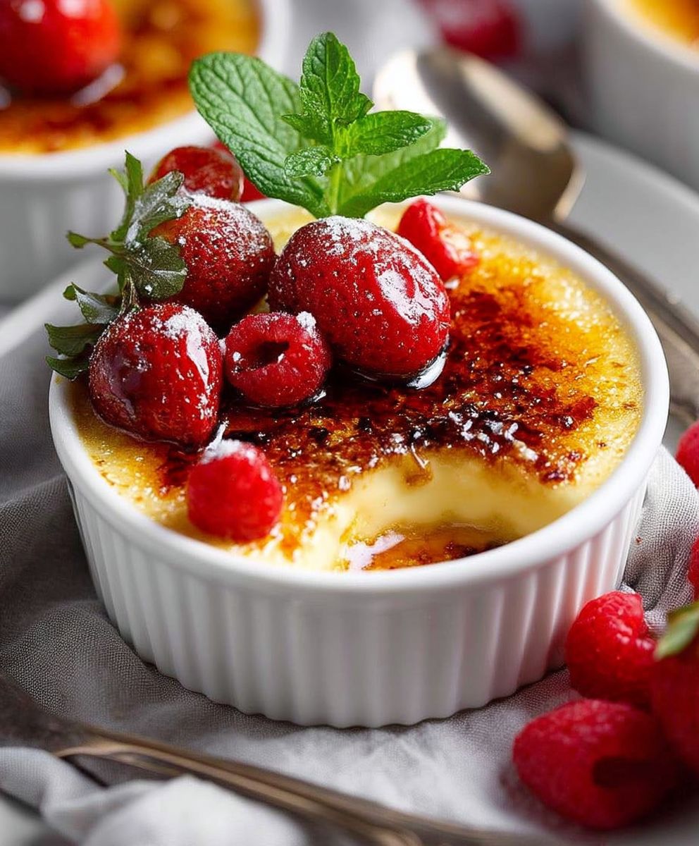 Creme brulee vanilla custard