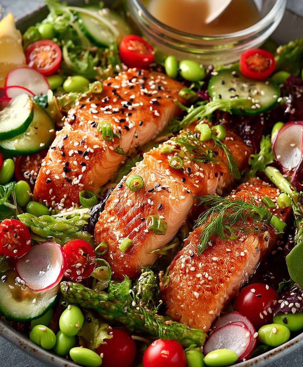 Asian Ginger Salmon Salad
