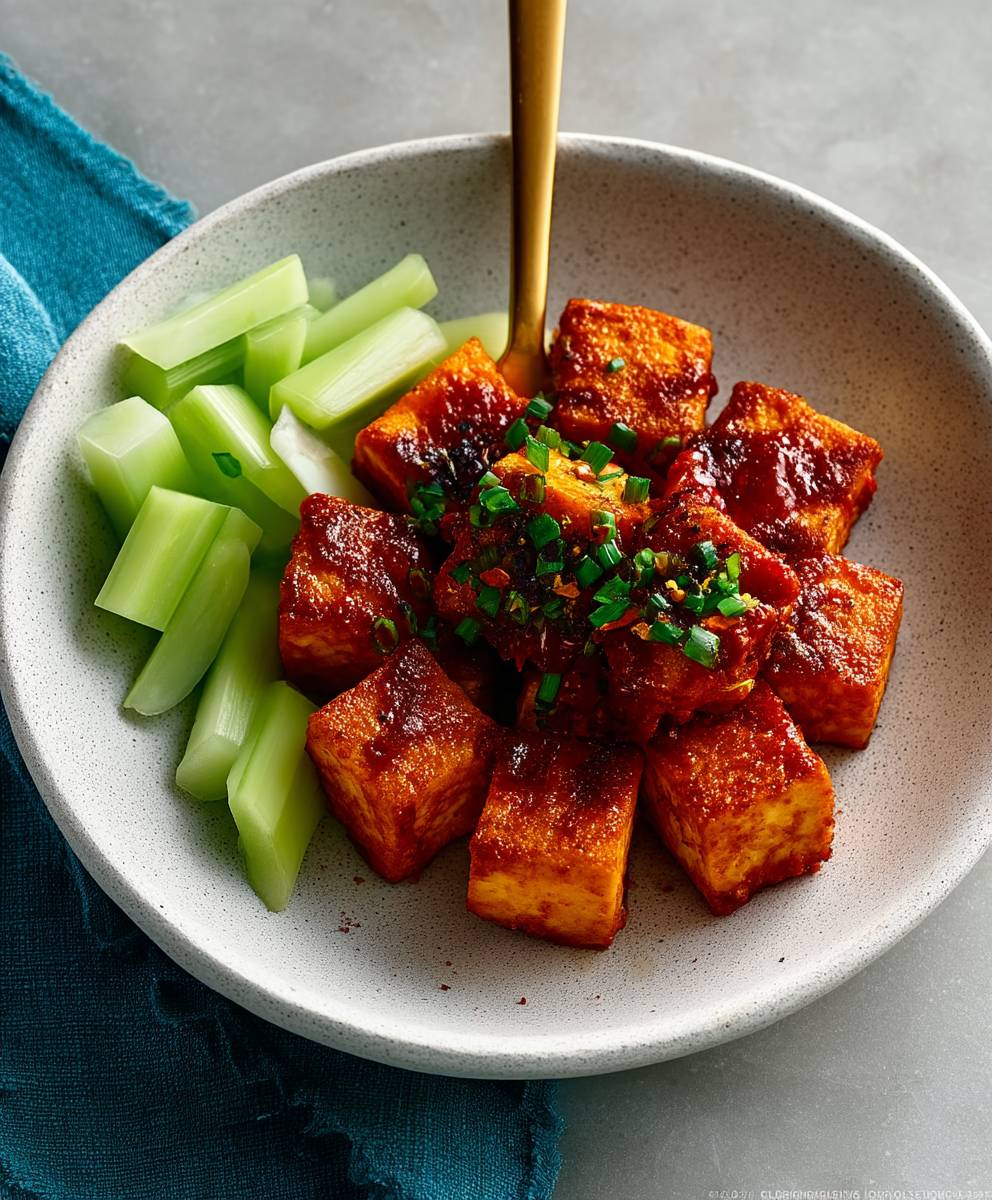 Buffalo tofu bites