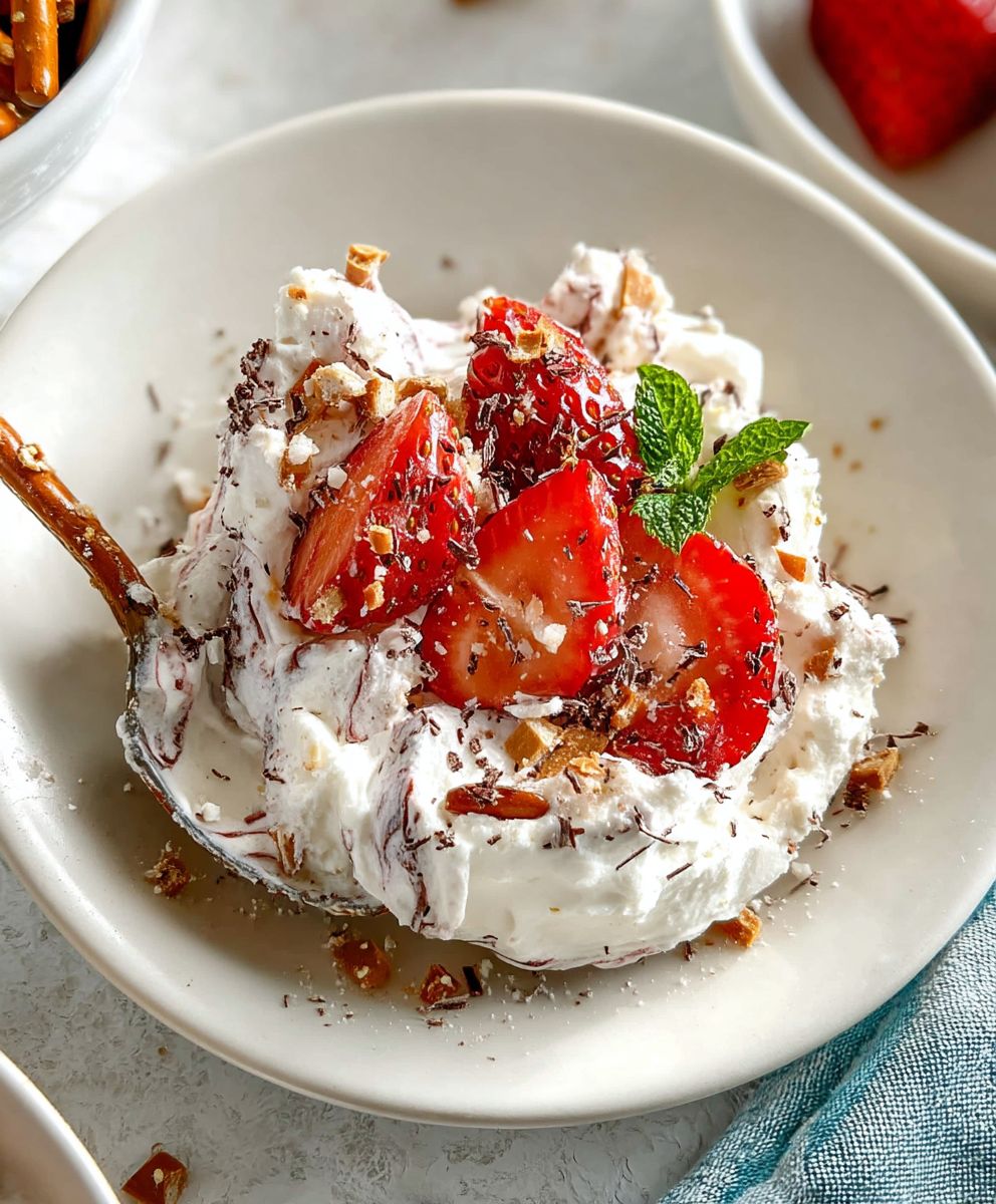 Strawberry Pretzel Fluff