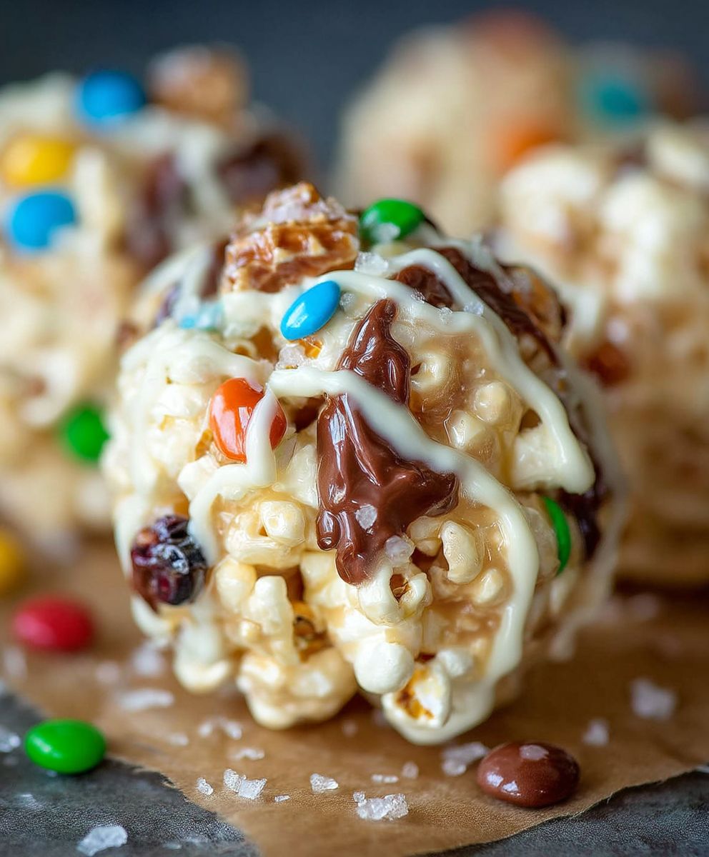 Popcorn balls sweet salty