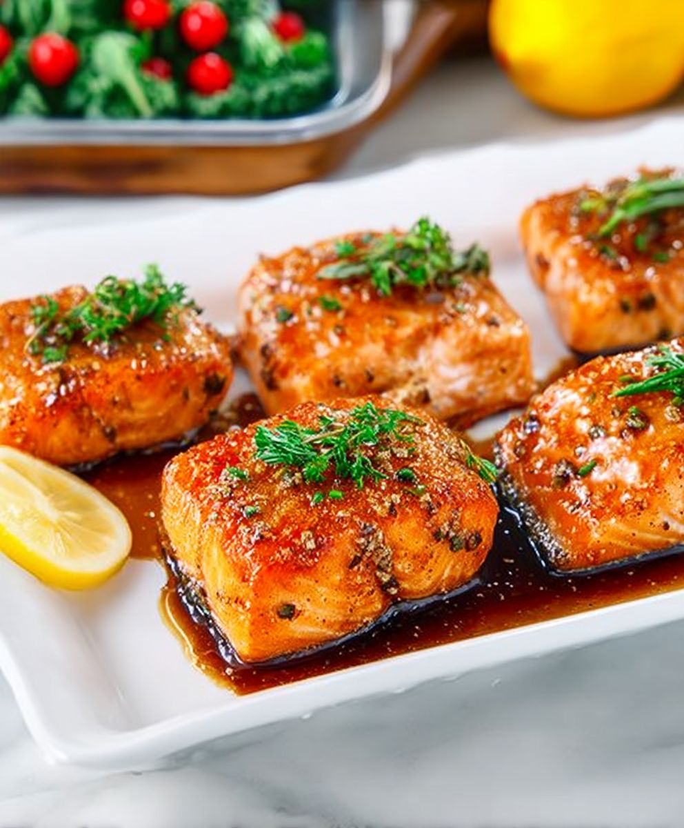 Maple glazed salmon