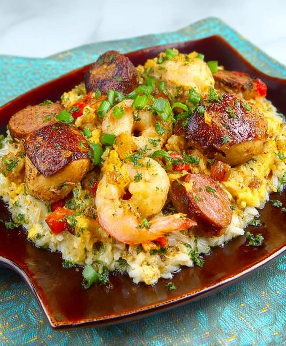 Chicken Sausage Shrimp Perloo
