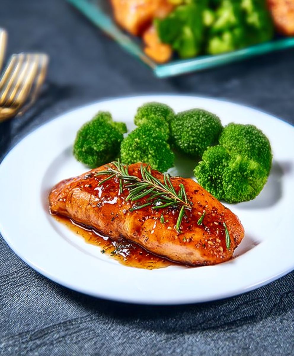Maple glazed salmon