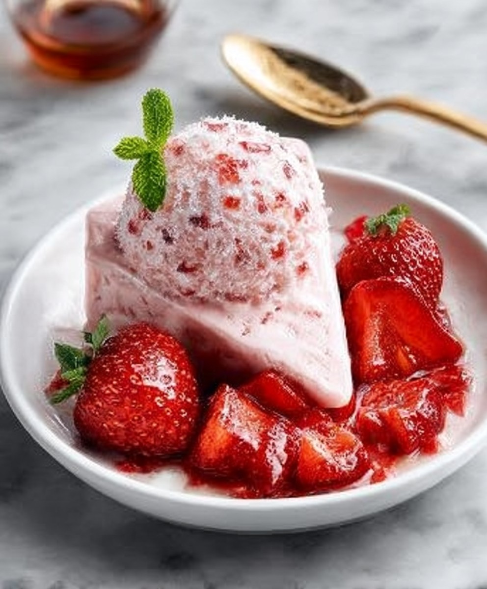 Strawberry Gelatin Dessert