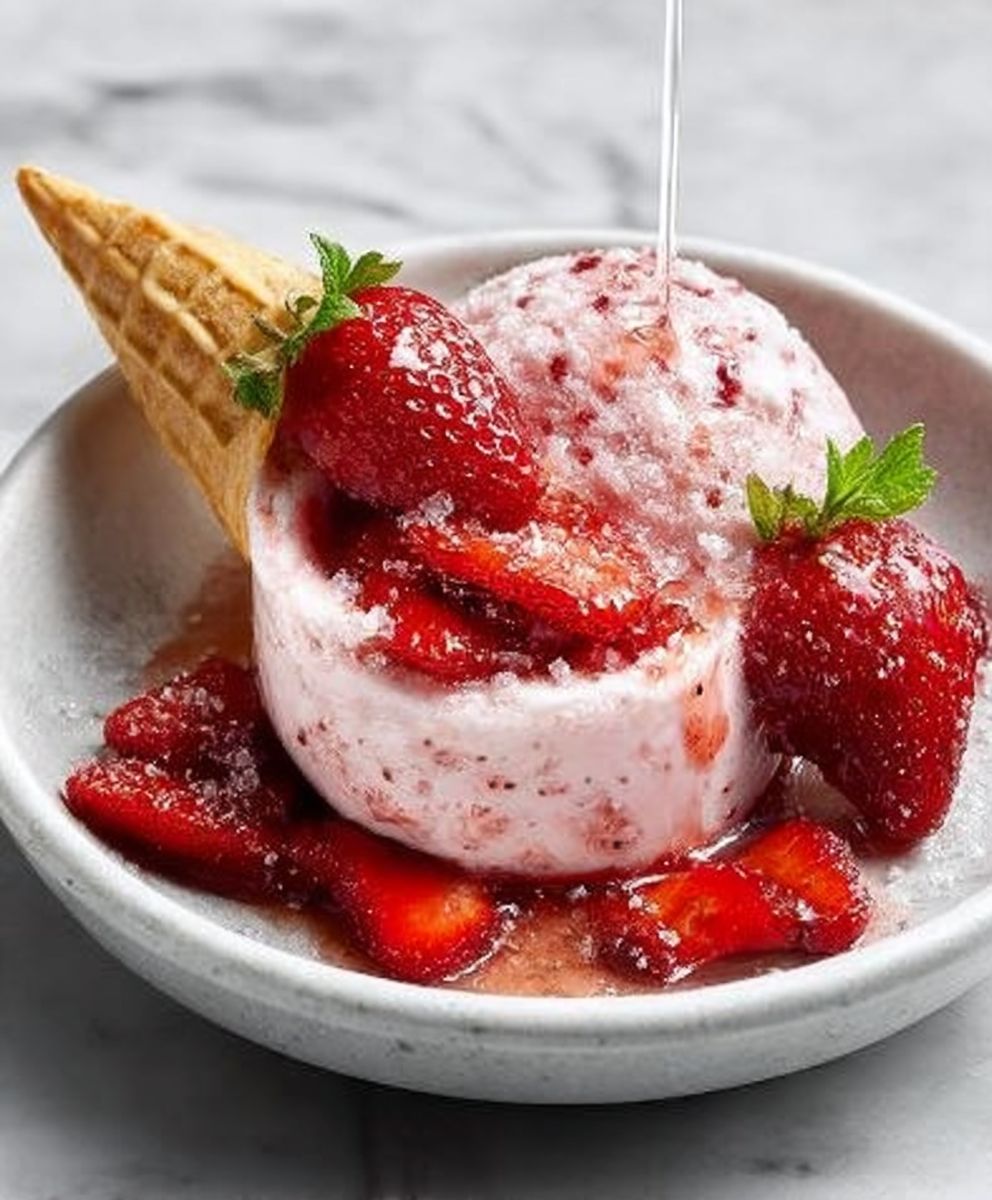 Strawberry Gelatin Dessert