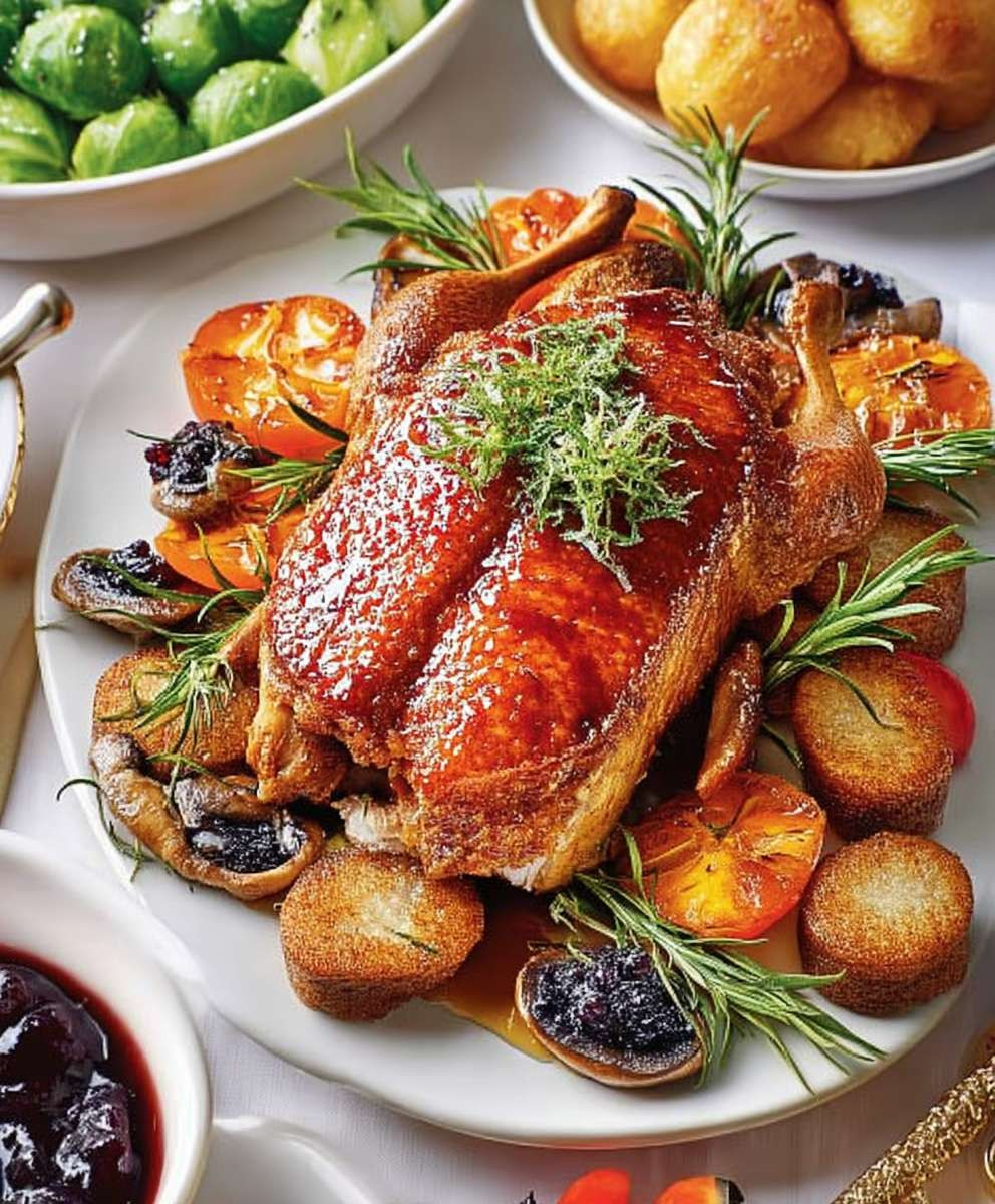 Maple glazed duck