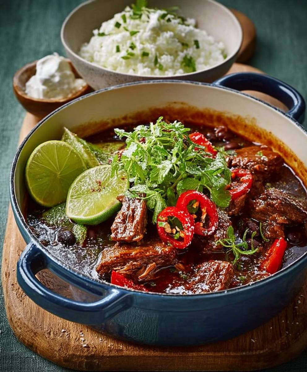 Beef brisket black bean chilli