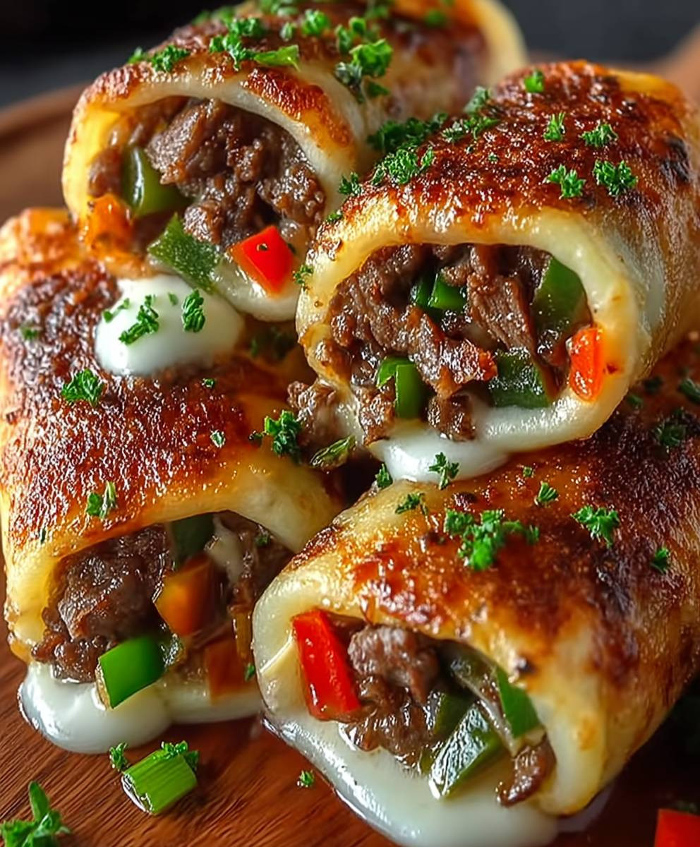 Philly Cheesesteak Rolls