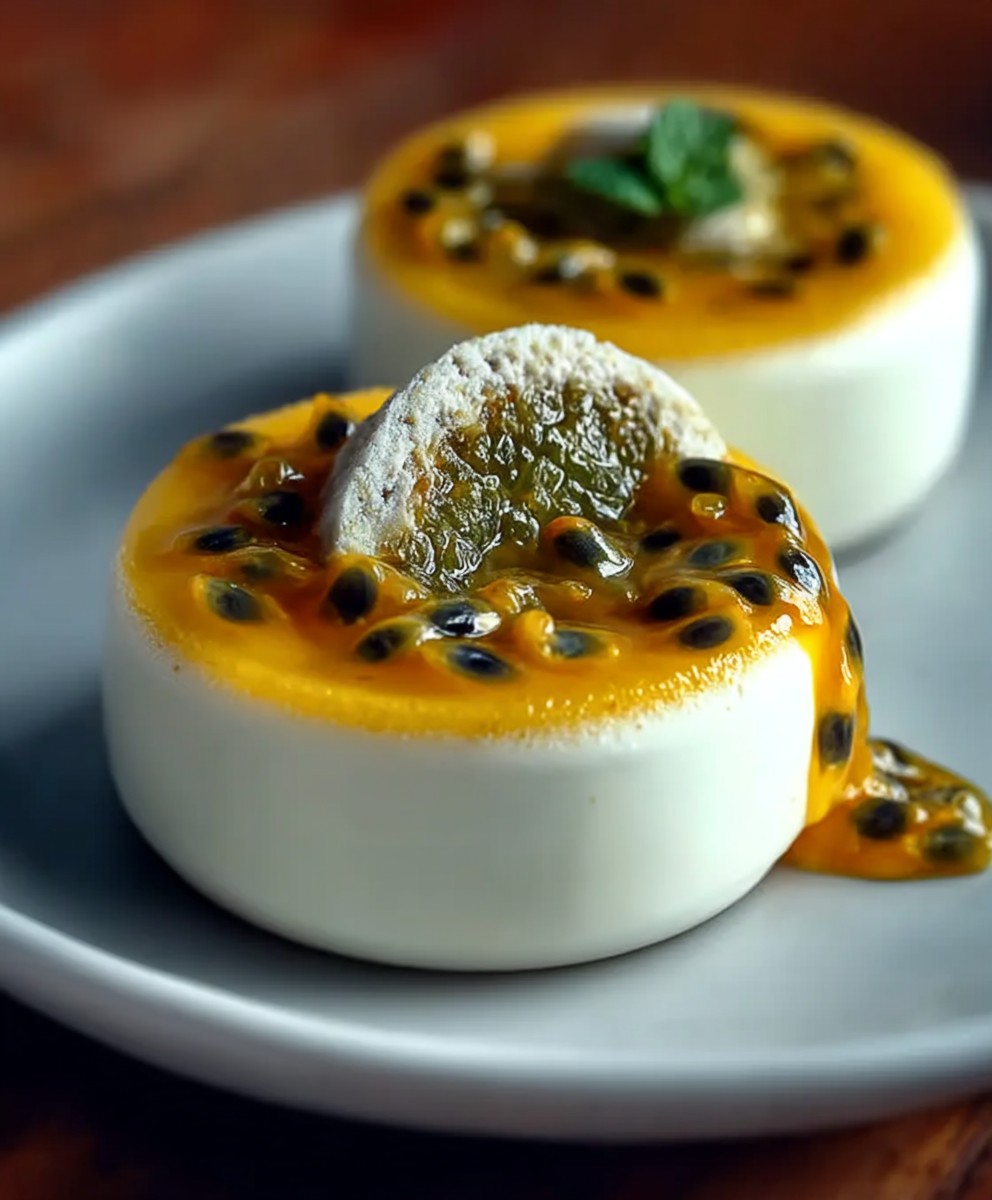 Coconut Passion Fruit Panna Cotta