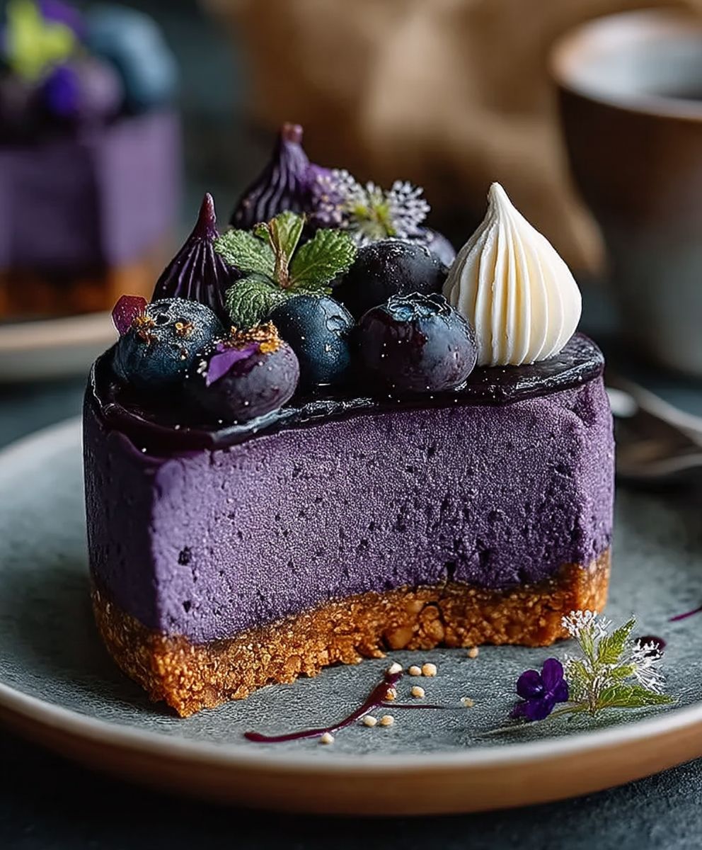 Purple Sweet Potato Cheesecake