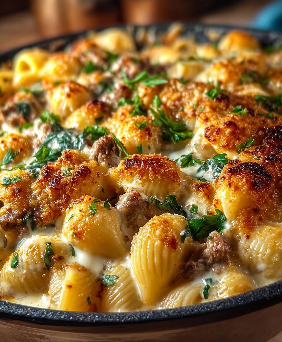 Beef Shells Casserole