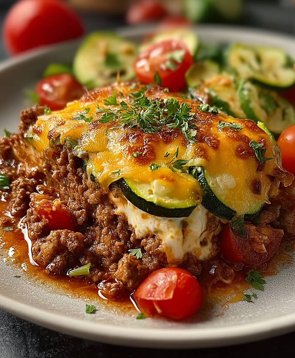 Zucchini ground beef casserole