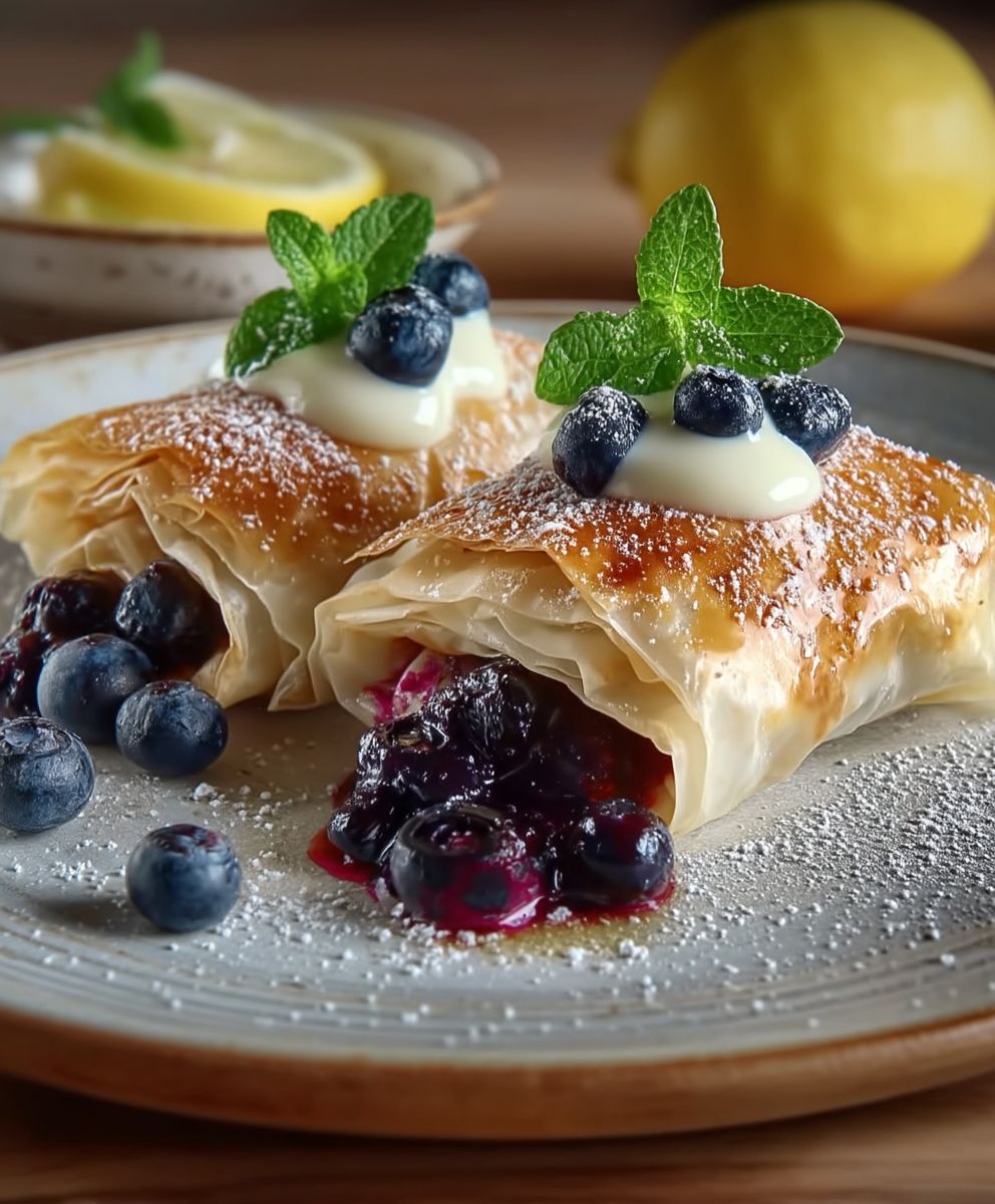 Lemon Blueberry Bougatsa