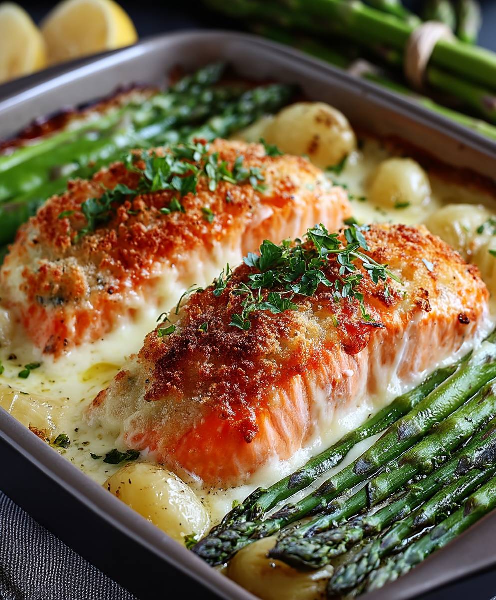 Salmon Asparagus Gratin