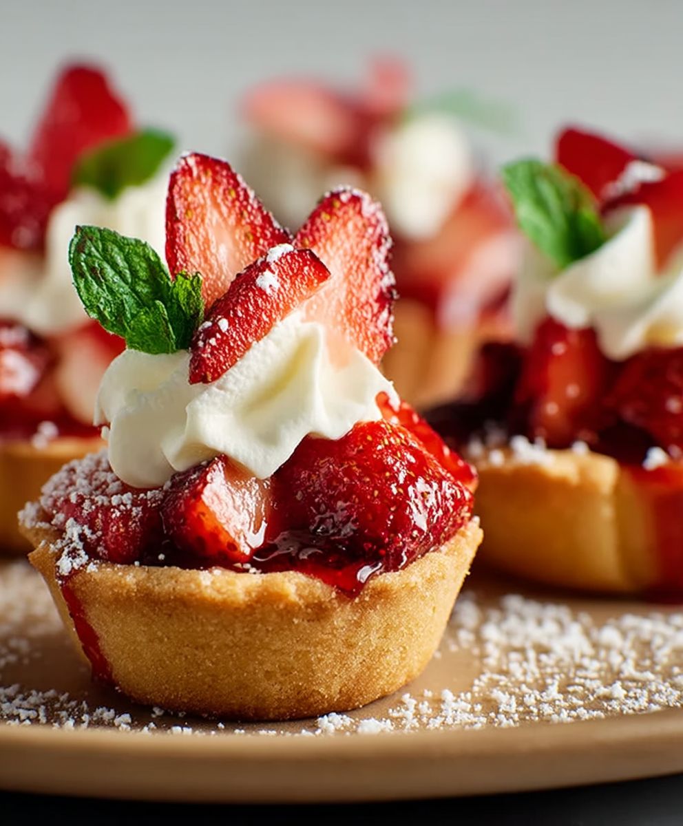 Strawberry Shortcake Cookie Cups