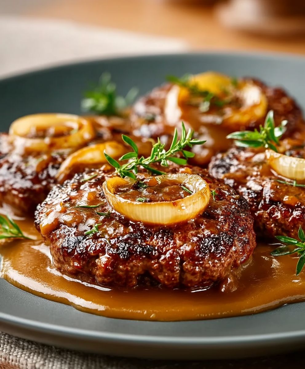 Hamburger Steak Gravy Onions
