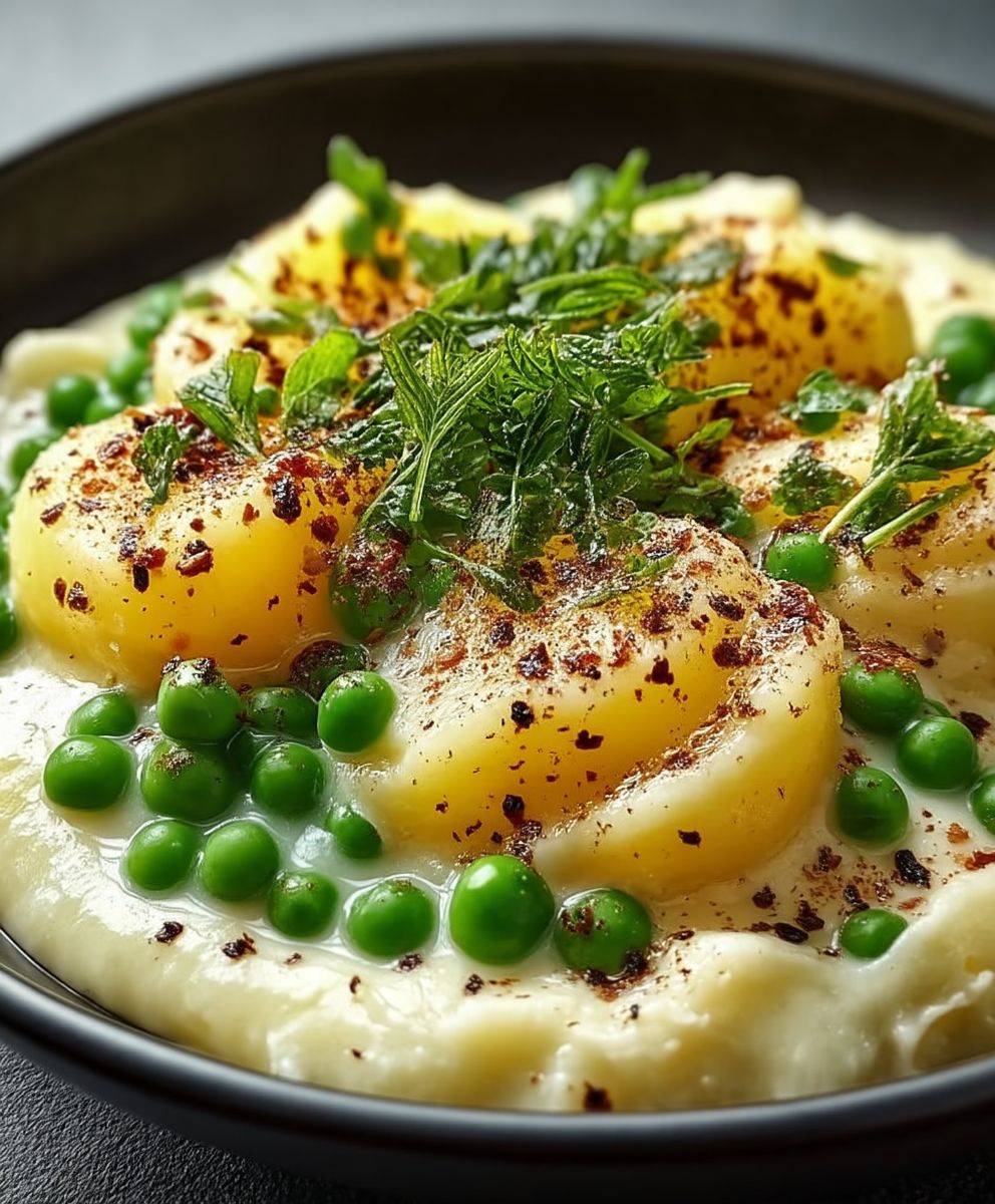 Creamed Potatoes Peas