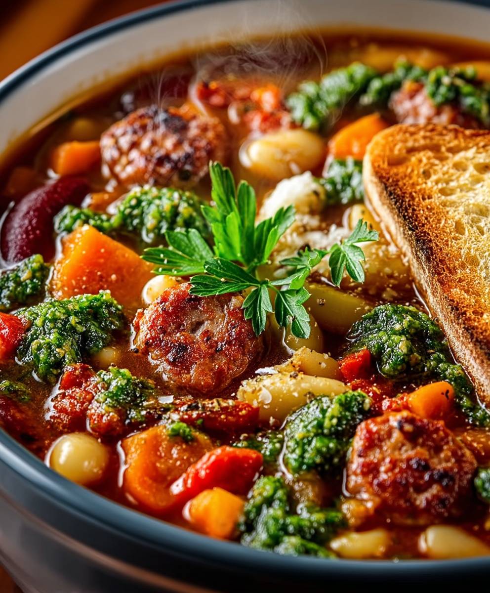 Sausage Pesto Minestrone