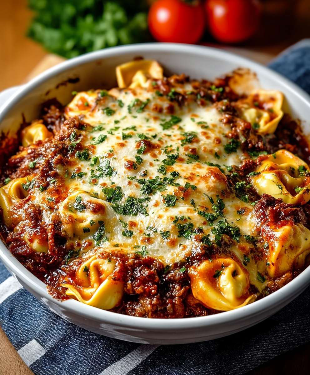 Beefy Tortellini Bake