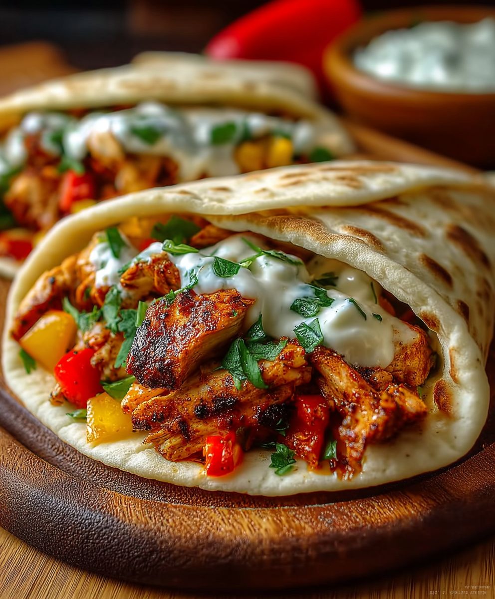 Chicken Shawarma Pitas