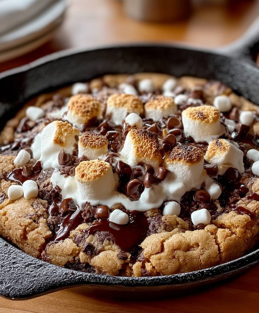 Smores Chocolate Chip Cookie Skillet