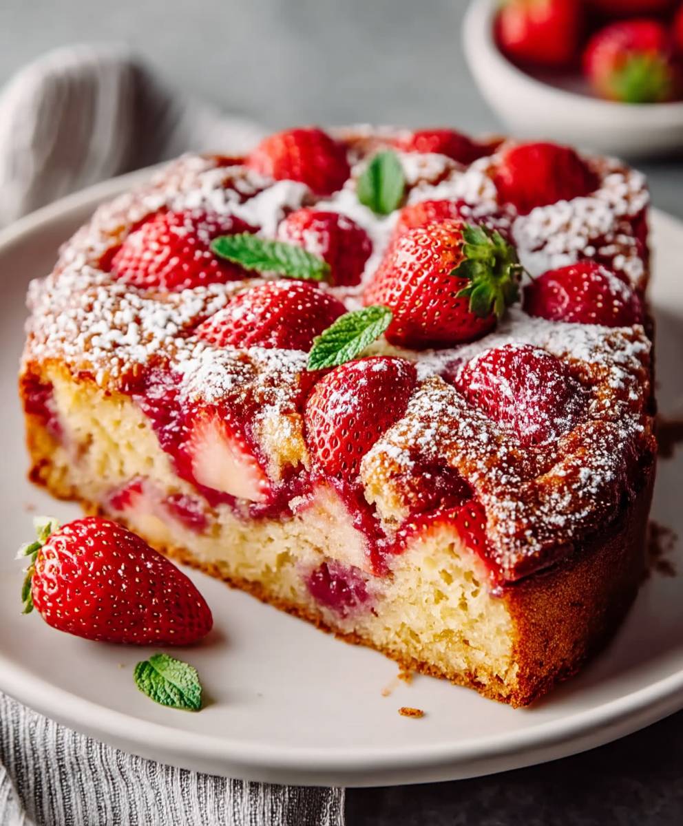 Strawberry Rhubarb Cake