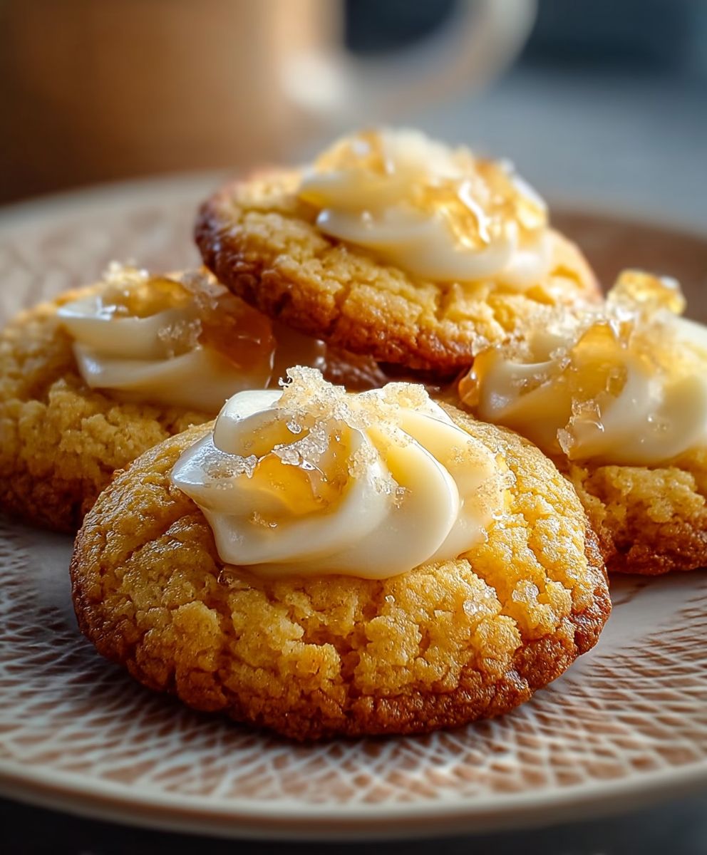 Honey Buttercream Cornbread Cookies