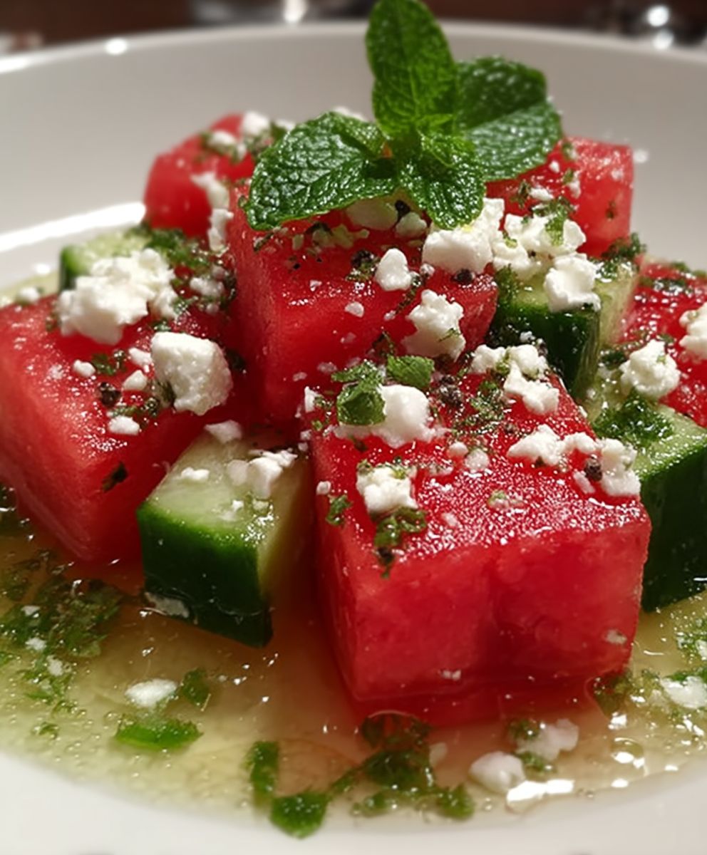 Watermelon feta salad